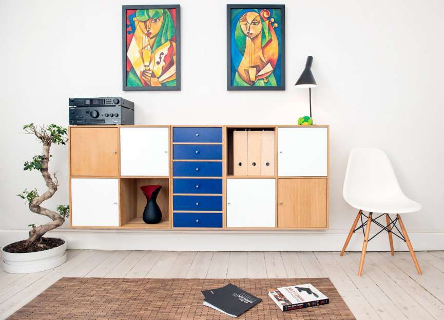 Kleurrijke woonkamer